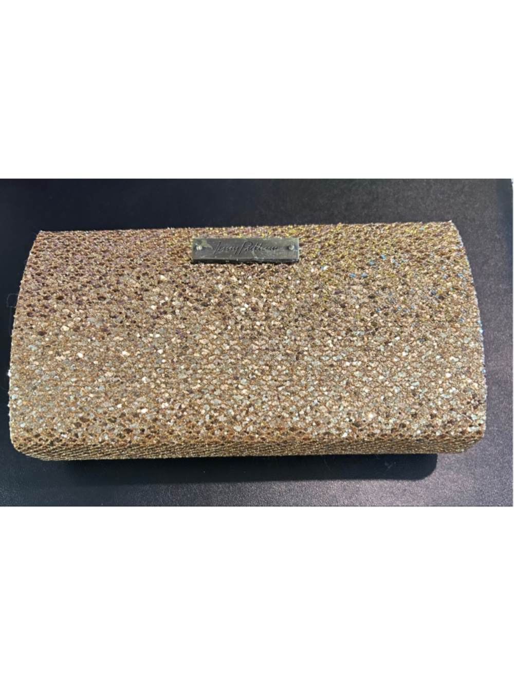 Women's Jenny Packham Gold Glitter boudoir Clutch One Size